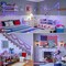2-Pack Patriotic LED Fairy Lights - 66ft 200 LED Battery Operated Red White & Blue Decor